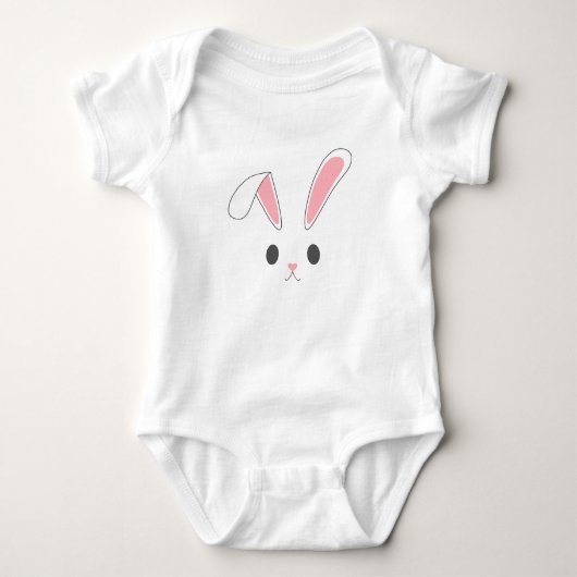 Einfaches und Niedliches Osterhasen | Bodysuit Baby Strampler (Vorderseite)