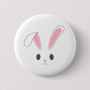 Einfaches und Niedliches Osterhasen Schaltfläche Button
