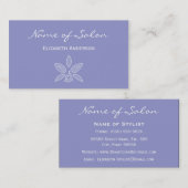 Einfaches und schicke Salon in Violet Lavender Flo Visitenkarte (Vorne/Hinten)