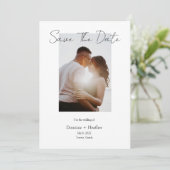Einfaches und schickes Foto Save The Date (Stehend Vorderseite)