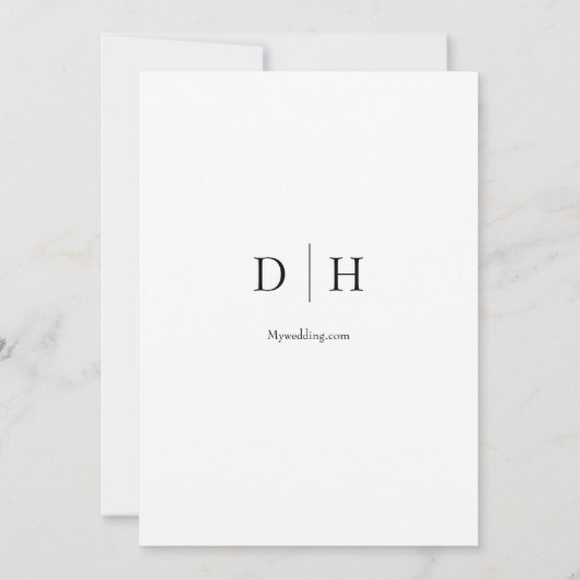 Einfaches und schickes Foto Save The Date (Rückseite)