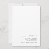 Einfaches und schlankes Graduate Party laden ein Einladung (Rückseite)