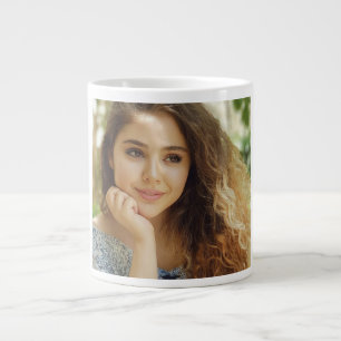 Einfaches und stilvolles personalisiertes Foto Jumbo-Tasse