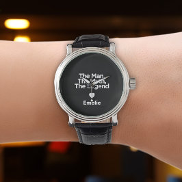 Einfaches und süßes Zitat Personalisierter Vater G Armbanduhr