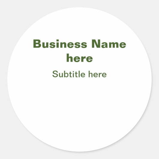 einfaches Unternehmen hinzufügen Sie Ihren Namen T Runder Aufkleber (Vorderseite)