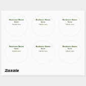 einfaches Unternehmen hinzufügen Sie Ihren Namen T Runder Aufkleber (Blatt)