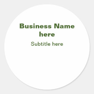 einfaches Unternehmen hinzufügen Sie Ihren Namen T Runder Aufkleber