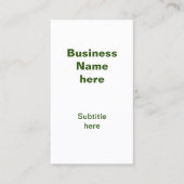 einfaches Unternehmen hinzufügen Sie Ihren Namen T Visitenkarte (Vorderseite)