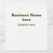 einfaches Unternehmen hinzufügen Sie Ihren Namen T Weinetikett (Einzelnes Label)