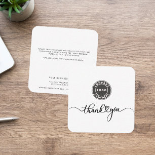 Einfaches Unternehmen Logo Script Business Vielen  Mitteilungskarte