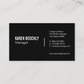 Einfaches Unternehmen Visitenkarte (Rückseite)