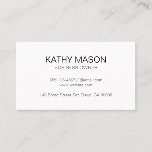 Einfaches Unternehmen Visitenkarte (Vorderseite)