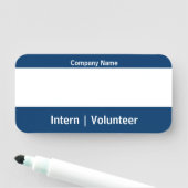 Einfaches Unternehmen - Vorübergehende Rolle Blue  Namensschild (Beispiel)