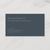 Einfaches Upscale Gold Compass Logo Visitenkarte (Vorderseite)