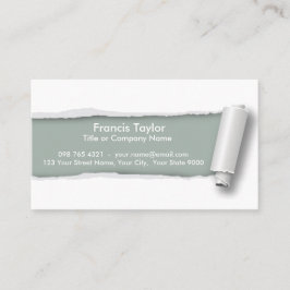 Einfaches, ursprüngliches Grau zerriss Visitenkarte