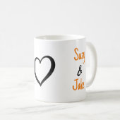 Einfaches Valentinenherz Kaffeetasse (VorderseiteRechts)