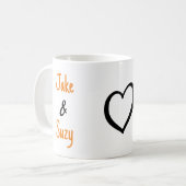 Einfaches Valentinenherz Kaffeetasse (Vorderseite Links)