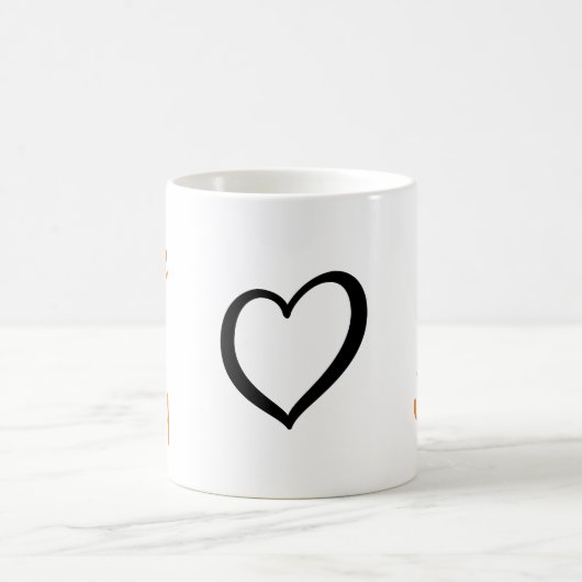 Einfaches Valentinenherz Kaffeetasse (Mittel)