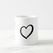 Einfaches Valentinenherz Kaffeetasse (Mittel)