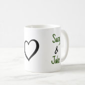 Einfaches Valentinenherz Kaffeetasse (VorderseiteRechts)