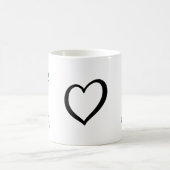 Einfaches Valentinenherz Kaffeetasse (Mittel)