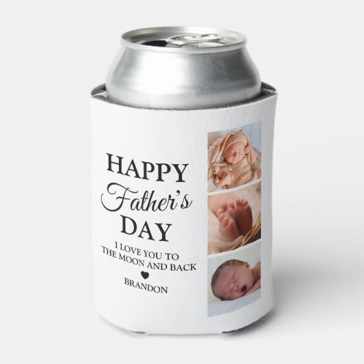 Einfaches Vatertag 6 Foto Dosenkühler (Kanne Vorderseite)