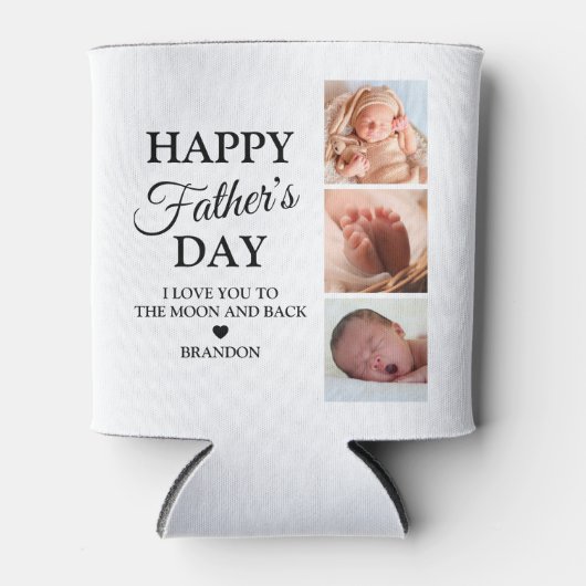 Einfaches Vatertag 6 Foto Dosenkühler (Vorderseite)
