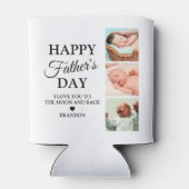 Einfaches Vatertag 6 Foto Dosenkühler (Rückseite)