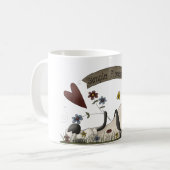 Einfaches Vergnügen primitive Landschaf Kaffeetasse (Vorderseite Links)
