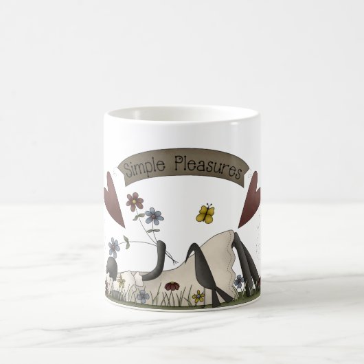 Einfaches Vergnügen primitive Landschaf Kaffeetasse (Mittel)