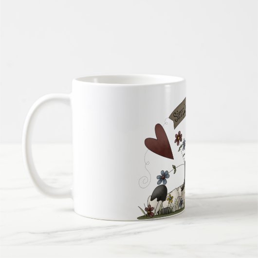 Einfaches Vergnügen primitive Landschaf Kaffeetasse (Links)