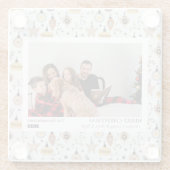 Einfaches Verheiratetes und fröhliches Weihnachtsf Glasuntersetzer (Rückseite)