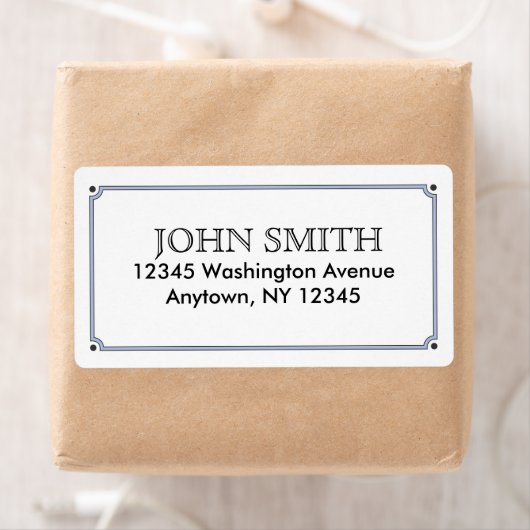 Einfaches Versandlabel mit blauer Grenze (Insitu)