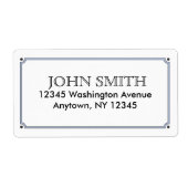 Einfaches Versandlabel mit blauer Grenze (Vorne)