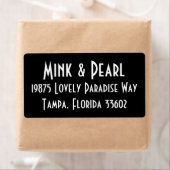 Einfaches Versandlabel Schwarz & Weiß B&W (Insitu)