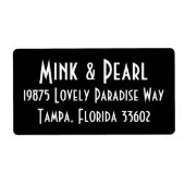 Einfaches Versandlabel Schwarz & Weiß B&W (Vorne)