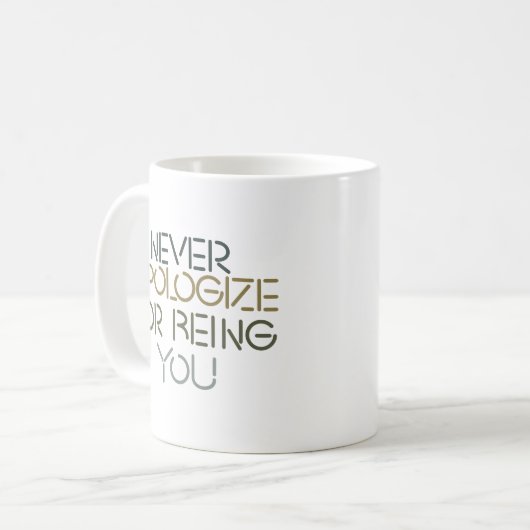 Einfaches Vertrauen Stilvoll kühl modern strahlend Kaffeetasse (Vorderseite Links)