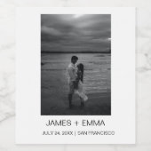 Einfaches Verwoben von Text und Foto Weinetikett (Einzelnes Label)