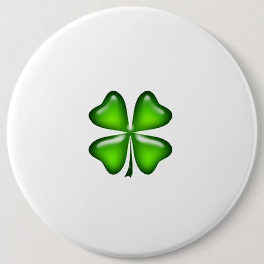 Einfaches Vierblättriges Kleeblatt Irish St. Patri Button (Vorderseite)