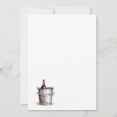 Einfaches Vino vor Vows Red Wine Brautparty Einladung (Rückseite)