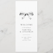 Einfaches Vintag Bow Classic Black Wedding Program Programm (Vorderseite)