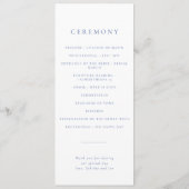 Einfaches Vintage-Band Blaues Hochzeitsprogramm Programm (Rückseite)