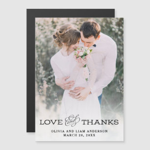 Einfaches Vintage-Design Danke für Euer Hochzeit Magneteinladung