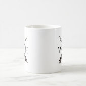 Einfaches Vintage-Rustik-Kompass-Design Kaffeetasse (Mittel)