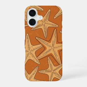 Einfaches Vintage-Seestern-Motiv iPhone 16 Hülle