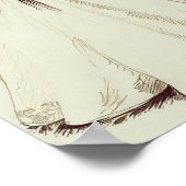 Einfaches Vintage Wedding Dress Poster (Ecke)