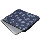 Einfaches Vintages Muster. Dunkelblauer Hintergrun Laptopschutzhülle (Vorne Knopf)
