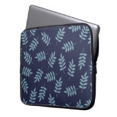 Einfaches Vintages Muster. Dunkelblauer Hintergrun Laptopschutzhülle (Vorderseite Links)