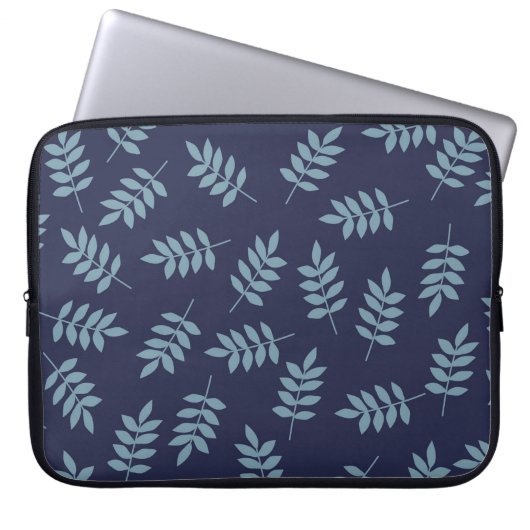 Einfaches Vintages Muster. Dunkelblauer Hintergrun Laptopschutzhülle (Vorderseite)