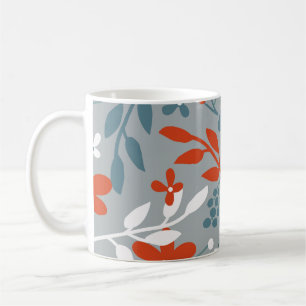 Einfaches Vintages Muster. Grauer Hintergrund, ora Kaffeetasse